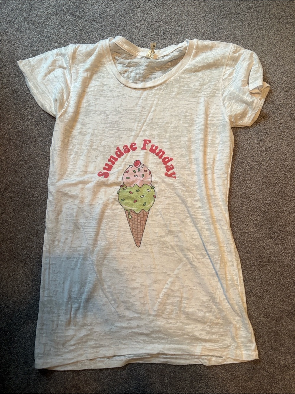 Sundae Funday Cream Graphic Tee